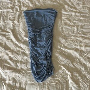 Blue Strapless Dress